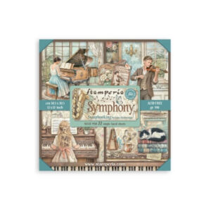 Plakboekpapier 30x30 Symphony Enkelzijdig Stamperia