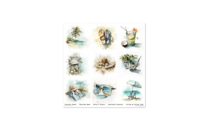 Plakboekpapier 30x30 Tropical Dreams Itd Collection