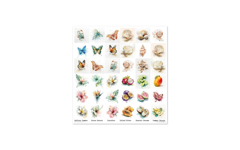 Plakboekpapier 30x30 Tropical Dreams Itd Collection