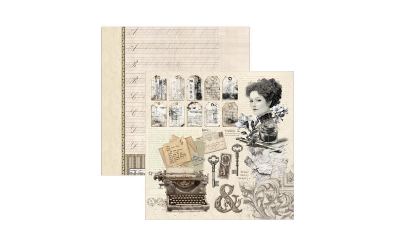 Plakboekpapier 30x30 Typographic Ciao Bella