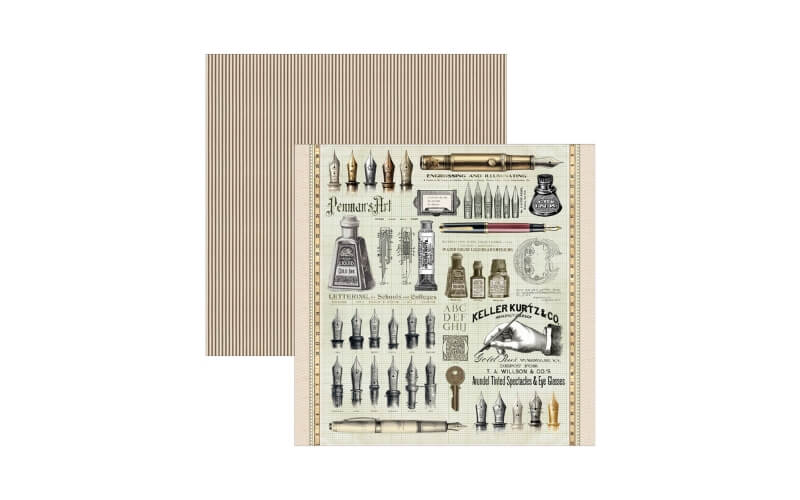Plakboekpapier 30x30 Typographic Ciao Bella