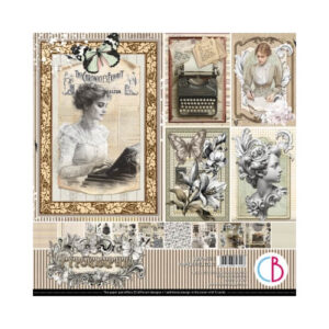 Plakboekpapier 30x30 Typographic Ciao Bella