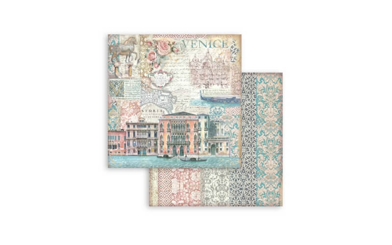 Plakboekpapier 30x30 Venetië Stamperia