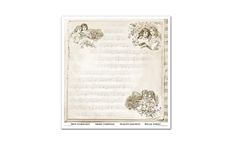 Plakboekpapier 30x30 Vintage Angels Itd Collection