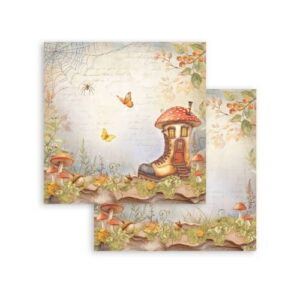 Plakboekpapier 30x30 Whispering Woods Laarshuis Stamperia
