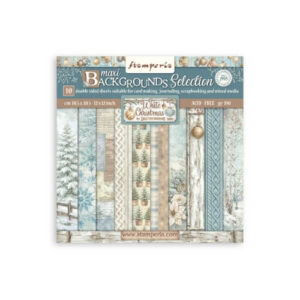 Plakboekpapier 30x30 White Christmas Achtergronden Stamperia