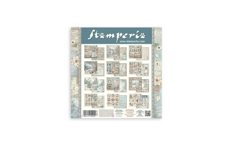 Plakboekpapier 30x30 White Christmas Stamperia