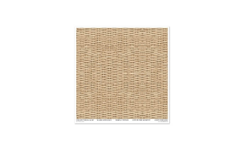 Plakboekpapier 30x30 Wicker and Rattan Itd Collection