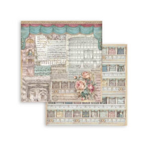 Plakboekpapier 30×30 Venetië Theater Stamperia