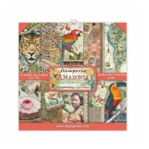 Plakboekpapier 20x20 Amazonia Stamperia 