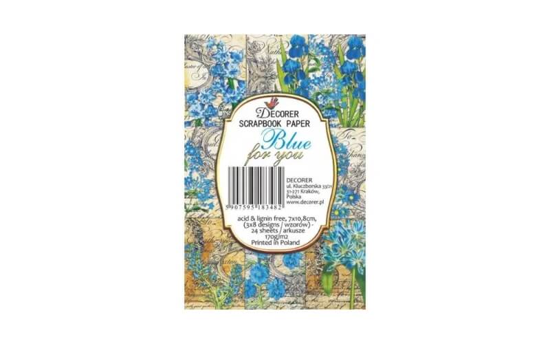 Plakboekpapier Mini Blue for You Decorer