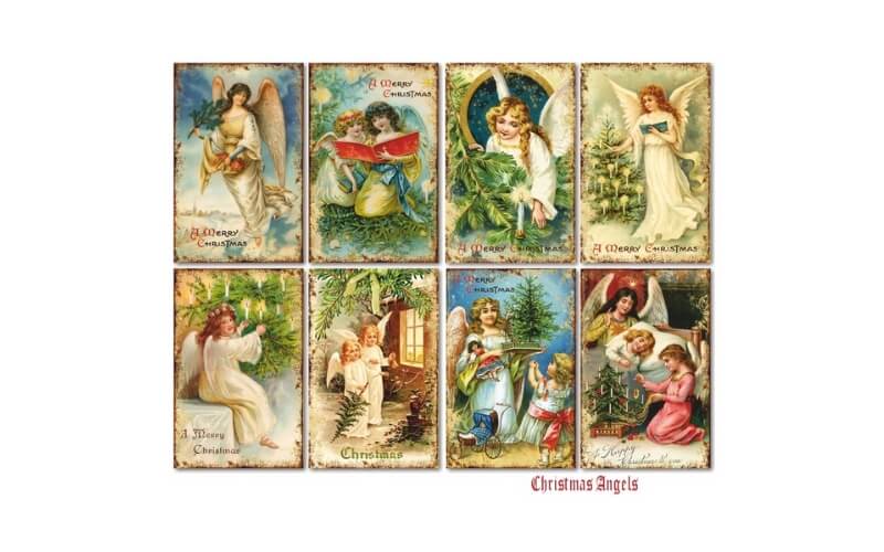 Plakboekpapier Mini Christmas Angels Decorer