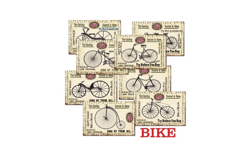 Plakboekpapier Mini Fiets Decorer