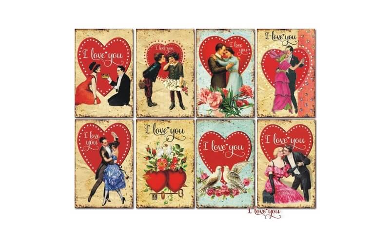 Plakboekpapier Mini Ik Hou van Jou Decorer