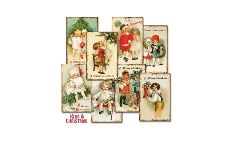 Plakboekpapier Mini Kids and Christmas Decorer