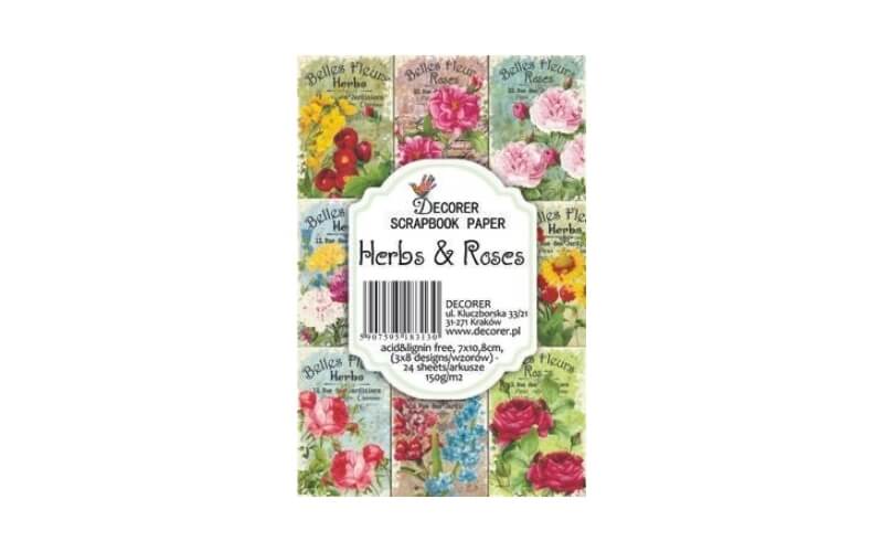 Plakboekpapier Mini Kruiden en Rozen Decorer