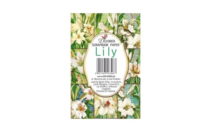 Plakboekpapier Mini Lelie Decorer