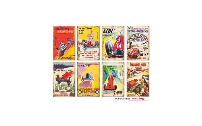Plakboekpapier Mini Old Poster Racing Decorer