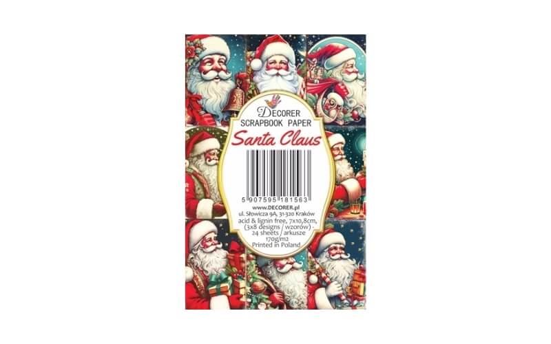 Plakboekpapier Mini Santa Claus Decorer