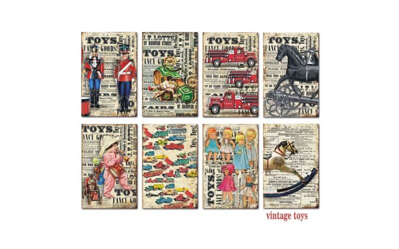 Plakboekpapier Mini Vintage Toys Decorer