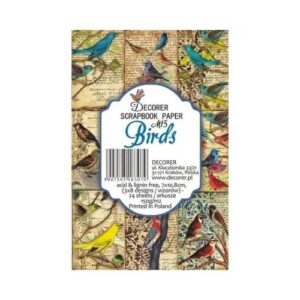 Plakboekpapier Mini Vogels Decorer