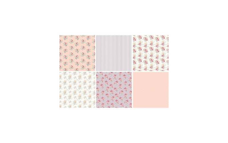 Plakboekpapier Prachtige Bloemen 15x15