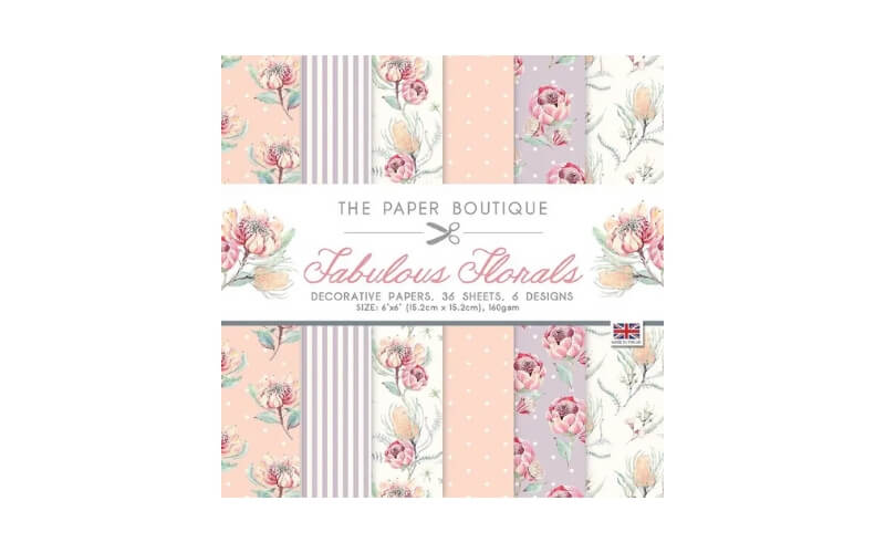 Plakboekpapier Prachtige Bloemen 15x15
