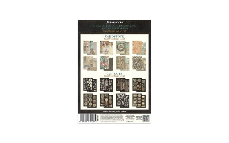 Printed Art Junk Journal Gardens of Time A5 Stamperia