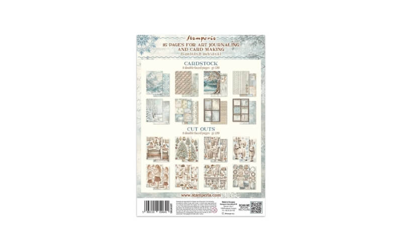 Printed Art Junk Journal White Christmas A5 Stamperia