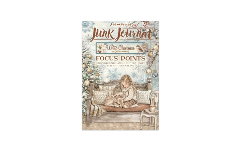 Printed Art Junk Journal White Christmas A5 Stamperia