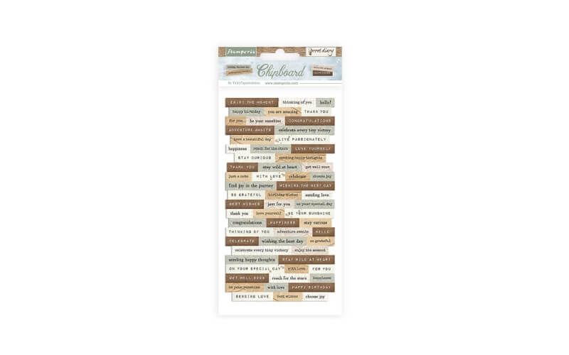 Quotes Chipboard Geheim Dagboek Stamperia