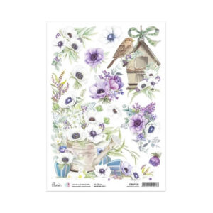 Rijstpapier A4 Anemone Garden Ciao Bella