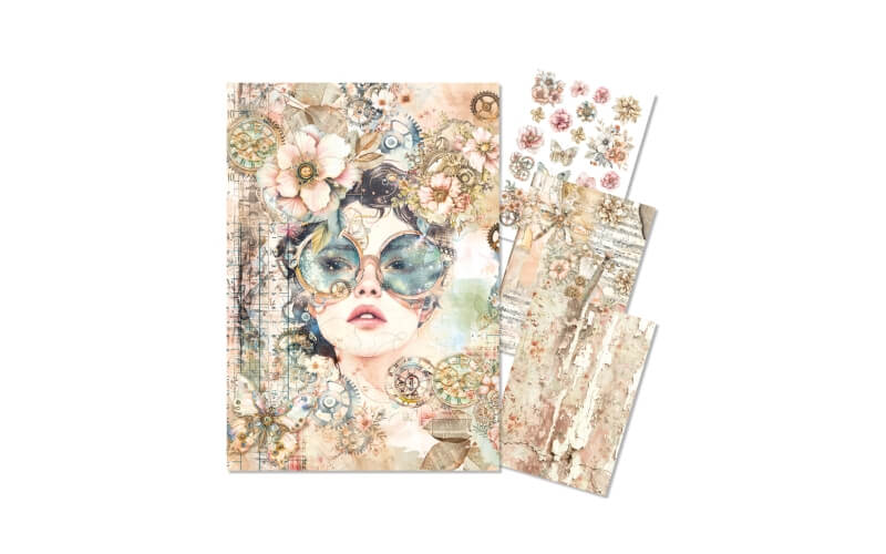 Rijstpapier A4 Assortiment Lost in Time Ciao Bella