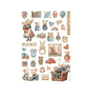 Rijstpapier A4 Baby Accessoires Stamperia