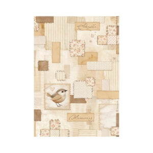 Rijstpapier A4 Baby Patchwork Bird Stamperia
