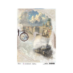 Rijstpapier A4 Continental Routes Eastern Journey Ciao Bella