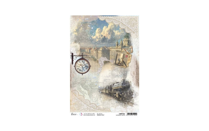 Rijstpapier A4 Continental Routes Eastern Journey Ciao Bella