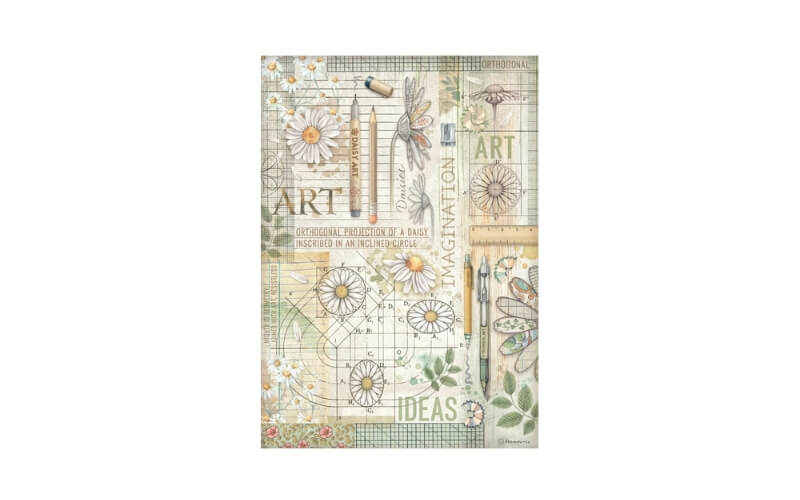 Rijstpapier A4 Daisy Art Selectie Stamperia