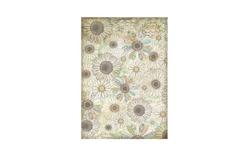 Rijstpapier A4 Daisy Art Stylized Daisies Stamperia