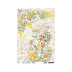 Rijstpapier A4 Dasies in spring Ciao Bella