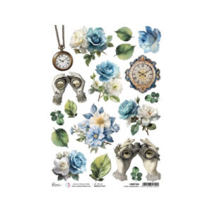 Rijstpapier A4 Floral Compartment Eastern Journey Ciao Bella