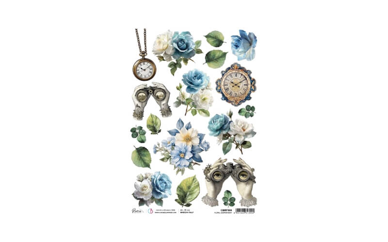 Rijstpapier A4 Floral Compartment Eastern Journey Ciao Bella