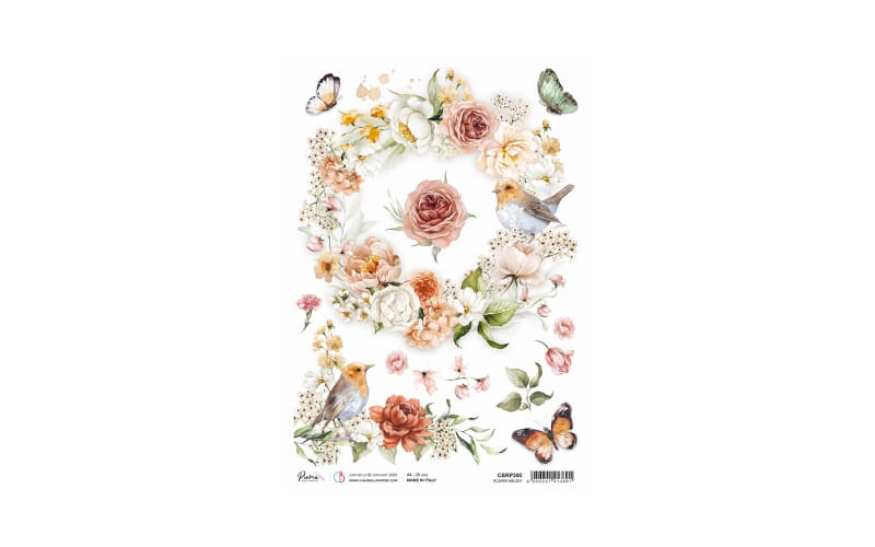 Rijstpapier A4 Flower Molody Ciao Bella