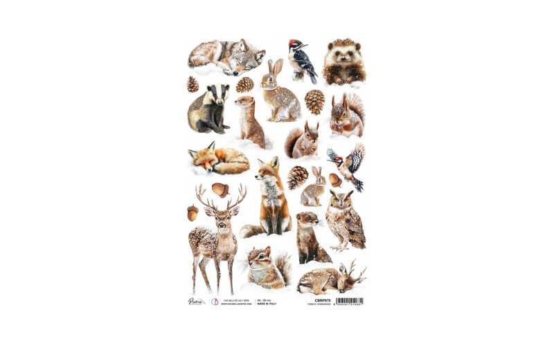 Rijstpapier A4 Forest Companions Ciao Bella