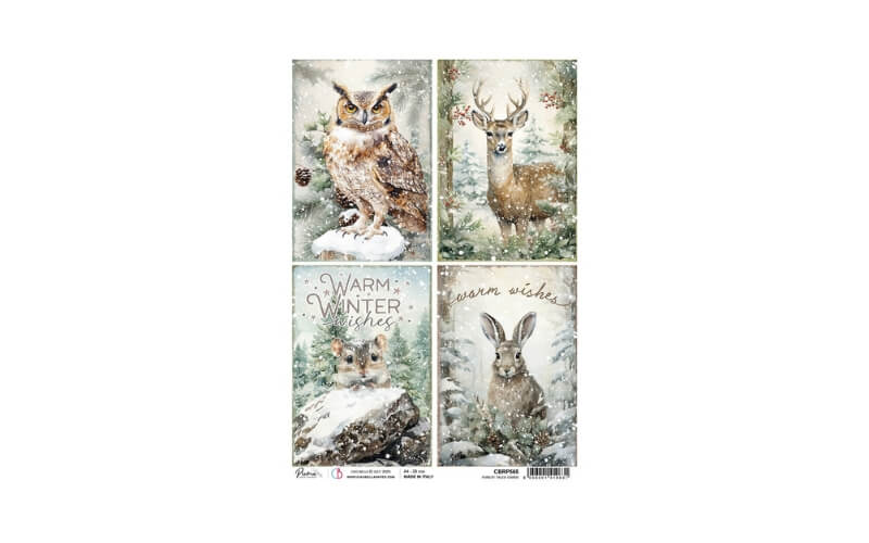 Rijstpapier A4 Forest Tales Cards Ciao Bella