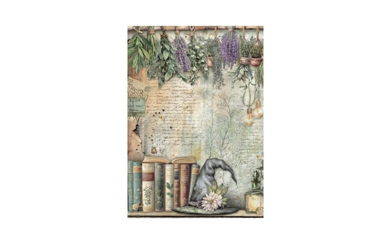 Rijstpapier A4 Herbarium Silvae Books Stamperia