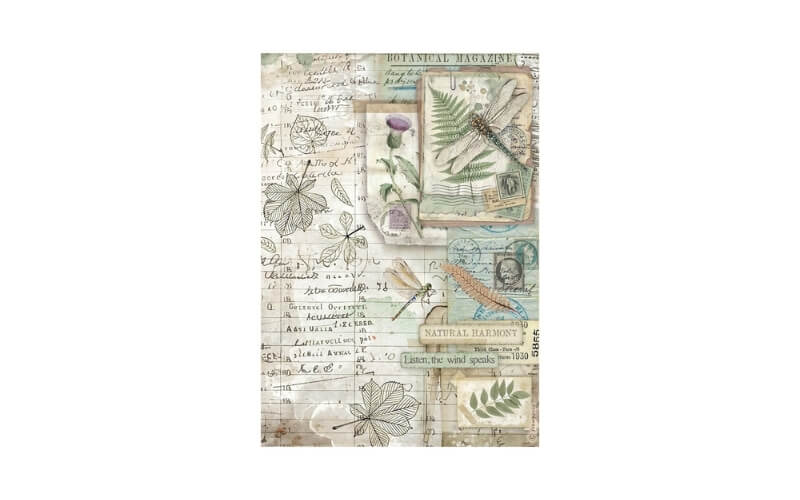 Rijstpapier A4 Herbarium Silvae Botanic Stamperia