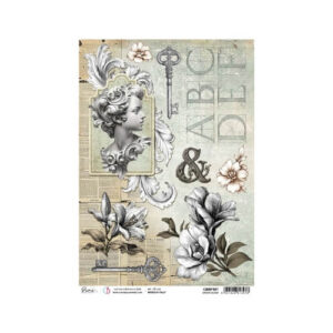 Rijstpapier A4 Ornate Bloom Ciao Bella