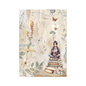 Rijstpapier A4 Secret Diary Books Stamperia