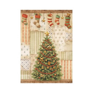 Rijstpapier A4 Silent Night Christmas Tree Stamperia